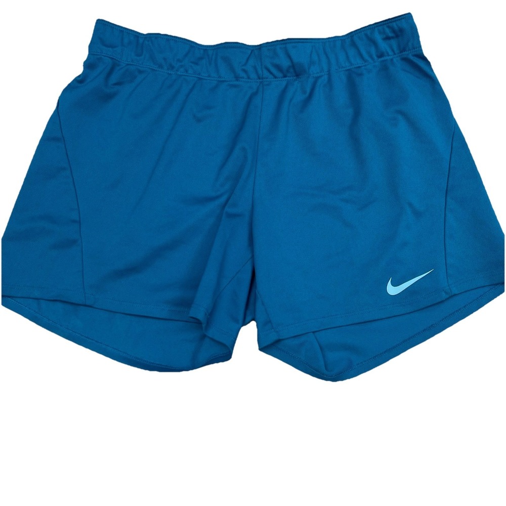 Nike Womens Teal Blue Athletic Shorts Size S Nike Swoosh Logo